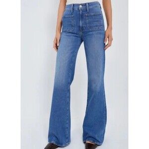 Emerson Fry Twin Doves Treasure Bell Jeans Flare Denim Blue Size 27 NWT